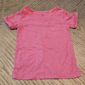 5T cotton polka dot shirt